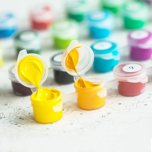Rose In A Glass Bottle - DIY Paint by Numbers