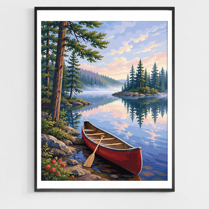 Algonquin Park Canoe Escape - DIY Paint by Numbers