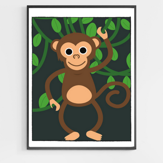 Monkey - DIY Paint by Numbers for Kids